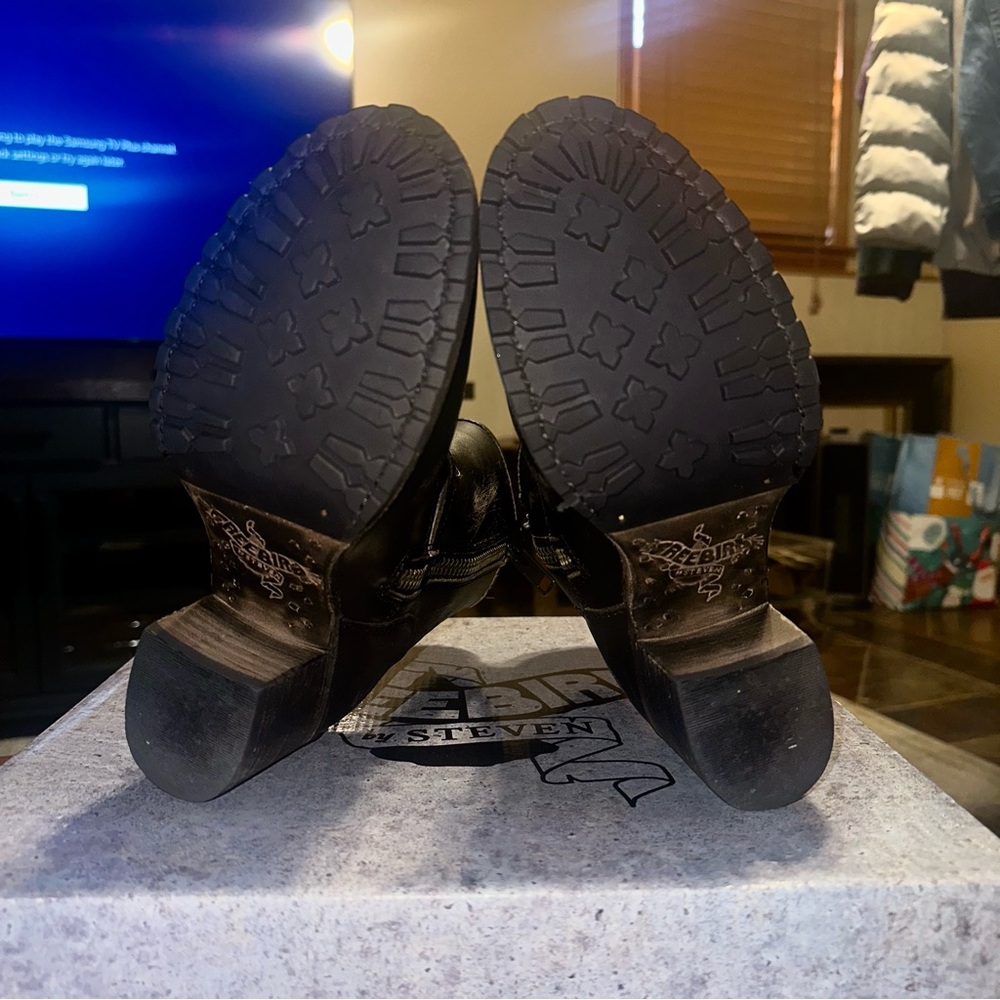 Freebird by Steven “Carlito” Distressed Black Leather Moto Boots Size 7 (Black) - Picture 6 of 8